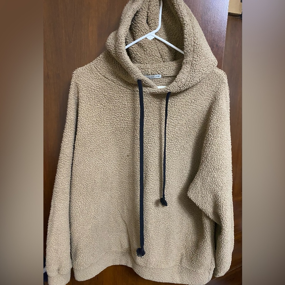 Oak & Fort Teddy bear Hoodie sweater p2p 23”
